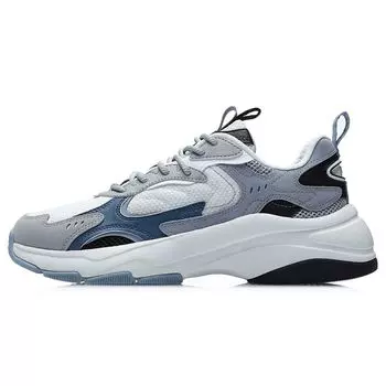 Кроссовки мужские Li Ning прочные с низким верхом белые синие AGCR205-3 39
