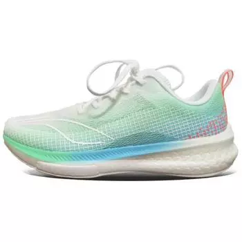 Кроссовки мужские Li Ning Red Rabbit 5 Pro Lightweight Racing Breathable Low-Top Running Shoes White Fluorescent-Green ARMS003-16 45