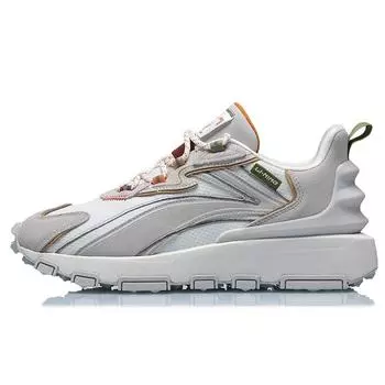 Кроссовки мужские Li Ning Zhu Long Classic с низким верхом, амортизирующие, прочные, белые, серые AGCQ623-5 43