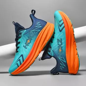 Кроссовки мужские модные сетчатые удобные кроссовки на плоской подошве со шнуровкой дышащие роскошные дизайнерские кроссовки для мужчин и женщин 35 оранжевый