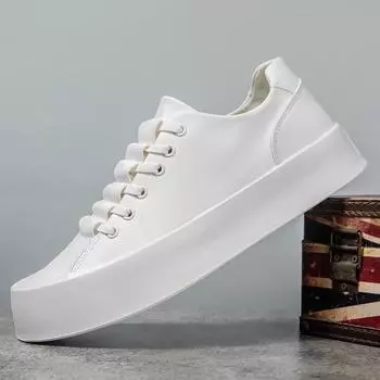 Кроссовки мужские на шнуровке для отдыха на открытом воздухе, новые повседневные туфли для путешествий, легкие кожаные туфли для скейтборда, дышащая мужская вулканизированная обувь 39 чёрный