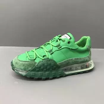 Кроссовки мужские на толстой подошве с воздушной подушкой, кроссовки для бега, модные повседневные, кожаные, сетчатые, дышащие, с увеличенной высотой, на плоской платформе, для сноуборда 38