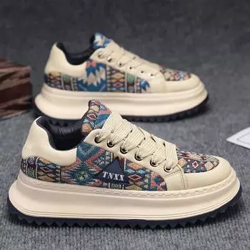 Кроссовки мужские повседневные туфли новые уличные туфли из искусственной кожи на платформе теннис бег спорт походы люкс скейтборд дизайнерская модная обувь 39 чёрный