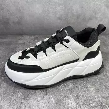 Кроссовки мужские с мягкой подошвой, модные повседневные кроссовки из микрофибры, кожаная ткань, дышащая, на увеличенной платформе 38