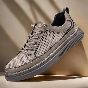 Кроссовки мужские с открытыми носками, дышащая мужская обувь для скейтборда, повседневная обувь для активного отдыха, удобная летняя обувь для ходьбы, треккинговая обувь 37 чёрный