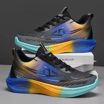 Кроссовки мужские сетчатые дышащие удобные на шнуровке повседневные легкие кроссовки для ходьбы 2025 новые плоские кроссовки мужские 39