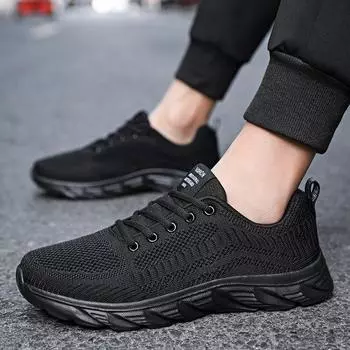 Кроссовки мужские туфли мягкая подошва весна лето сетчатые дышащие нескользящие легкие повседневные кроссовки мужские работа путешествия 38