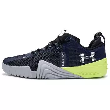 Кроссовки мужские Under Armour TriBase Reign 6 Midnight Navy Morph Green сине-белые 3027341-401 40