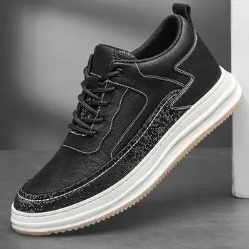 Кроссовки мужские увеличивающие рост туфли для мужчин стельки 8 см повседневные натуральная кожа спортивная увеличивающая рост обувь высокие туфли 42