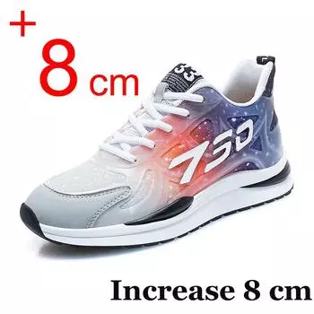 Кроссовки мужские увеличивающие рост туфли невидимые увеличивающие рост стельки высота 6 см 8 см увеличивающие рост каблуки повседневная обувь мокасины высокие мужские 37