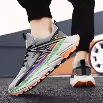 Кроссовки мужские весенне-летние с толстой подошвой, амортизирующие, износостойкие, нескользящие и дышащие, спортивная обувь мужская обувь для повседневного бега 40