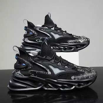 Кроссовки мужские весна и осень новые большие размеры Blade Daddy Shoes повседневные носки обувь Tide Flying Weaving кроссовки Tide Shoes 39 бежевый