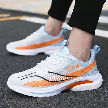 Кроссовки мужские весна-лето новые сетчатые кроссовки мужские с мягкой подошвой дышащие мужские кроссовки модная повседневная обувь для мужчин 39