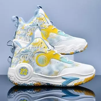 Кроссовки Мужские высокие четырехсезонные кроссовки для баскетбола для родителей и детей Кроссовки для улиц в кампусе для молодежи Баскетбол 35