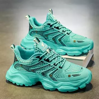 Кроссовки мужские высококачественные сетчатые дышащие повседневные кроссовки для ходьбы на плоской подошве удобные роскошные кроссовки со шнуровкой для мужчин 36 жёлтый