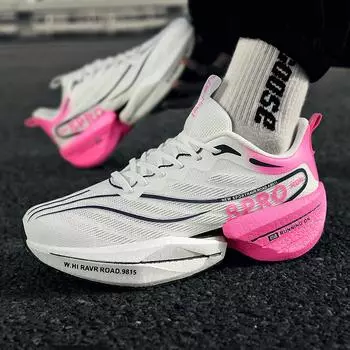 Кроссовки на платформе для мужчин, спортивные кроссовки для бега, баскетбола, мужские высококачественные спортивные кроссовки для ходьбы, женские дышащие кроссовки для мужчин 35 розовый