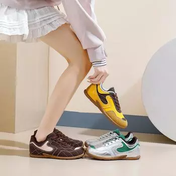 Кроссовки на платформе для женщин, классические, из искусственной кожи, слипоны, массивные, для ходьбы, женские, удобные, на шнуровке, повседневные, теннисные туфли, легкие, кроссовки 35