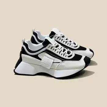 Кроссовки на платформе Off Black White Buckle Air Mesh Designer Trainers Толстые женские кроссовки из вулканизированной ткани Повседневная обувь 35
