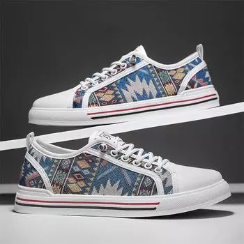 Кроссовки на плоской подошве, мужские римские парусиновые туфли для мужчин, летние прогулочные кроссовки, мужская обувь в британском стиле 39 белый