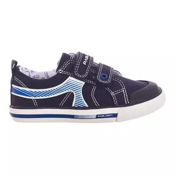 Кроссовки на плоской подошве на липучке 9666 мальчик 22 синий