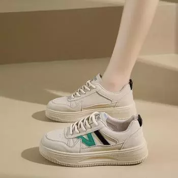 Кроссовки на шнуровке, массивные, на плоской подошве, туфли на платформе для женщин, удобные, повседневные, для тенниса, для улицы, для женщин, вулканизированные туфли 35