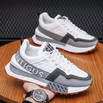 Кроссовки на толстой подошве для мужчин и женщин, ретро-кроссовки, модные повседневные, из натуральной кожи, дышащие, на платформе с увеличенной высотой 39 белый