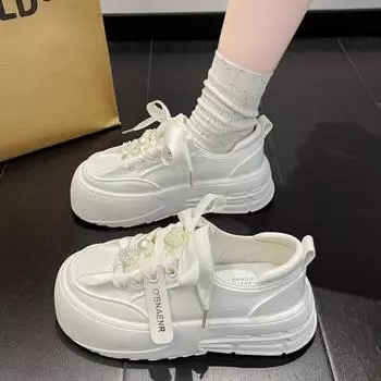 Кроссовки на толстой подошве для женщин, новые осенние туфли для папы, женская модная обувь из искусственной кожи на платформе, женская дизайнерская обувь 35