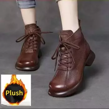 Кроссовки на толстой подошве, женские, простые, со шнуровкой, с широкими полосками, модные, с круглым носком, повседневные, на платформе, кожаные женские ботинки 35 чёрный