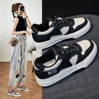 Кроссовки на толстой подошве женские зимние новые студенческие повседневные универсальные спортивные туфли из бархата 35