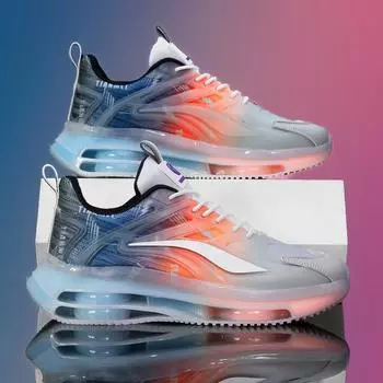 Кроссовки на воздушной подушке, мужская обувь, летняя сетчатая дышащая повседневная модная обувь для бега для папы 39 чёрный