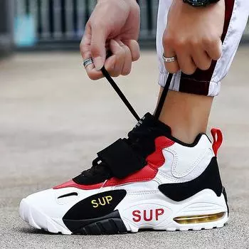 Кроссовки на воздушной подушке Повседневная обувь Кроссовки Мужская спортивная обувь Мужская обувь Весенняя дышащая обувь 39 чёрный/белый