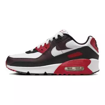 Кроссовки Nike Air Max 90 GS Burgundy Crush University Red Kids, черные, белые, HF6358-600 36