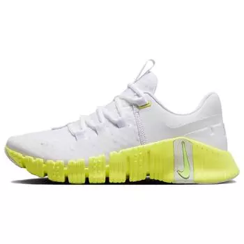 Кроссовки Nike Free Metcon 5 Белые Лаймовый Взрыв (Женский)(DV3950-106) 36