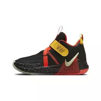 Кроссовки Nike LeBron Witness 7 PS Black Bright Crimson Speckled Kids University-Gold Barely-Volt DQ8647-001 28