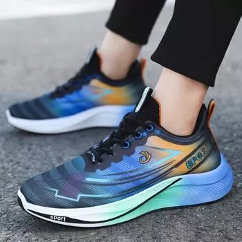 Кроссовки новые сетчатые цветные мужские повседневные туфли модные тенденции молодежные кроссовки для бега на открытом воздухе поставка 39
