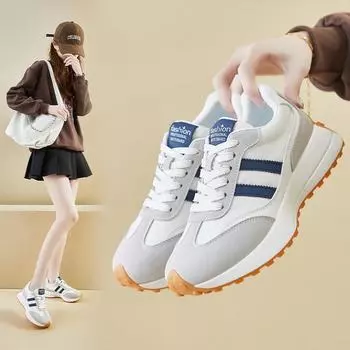 Кроссовки Обувь для женщин Весна Осень Новые Винтажные Универсальные Повседневные Легкие Туфли На Толстой Подошве Папины Туфли На Платформе Обувь Для Бега 35 красный