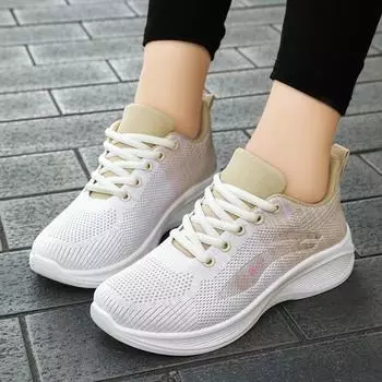 Кроссовки Omen s Casual, теннисные туфли с мягкой подошвой, сетчатые кроссовки для бега, новые осенние дышащие кроссовки для ходьбы, женские кроссовки Zapatillas Mujer 36 света кофе