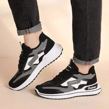 Кроссовки осенне-зимняя мужская обувь тренд повседневная пара низкие кроссовки для бега мужские модные кроссовки 39 серый