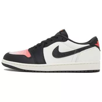 Кроссовки Paris Saint-Germain x Air Jordan 1 Retro Low OG Sail Pink Oxford Unisex красные Off-Noir Infrared-23 HF8828-100 44.5