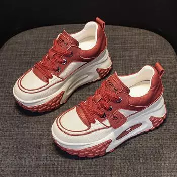 Кроссовки Pop легкие толстые повседневные модные кроссовки одиночные туфли 34 чёрный