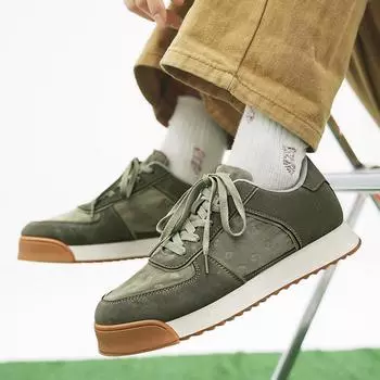 Кроссовки повседневные большого размера 45 мужские ретро кроссовки модные микрофибровые кожаные ткани дышащие туфли на платформе с увеличенной высотой 39