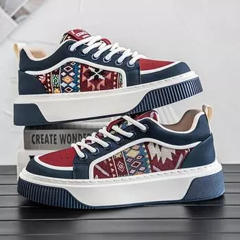 Кроссовки повседневные мужские дизайнерские кроссовки модные микрофибровые кожаные парусиновые дышащие высокие спортивные туфли на плоской платформе 39