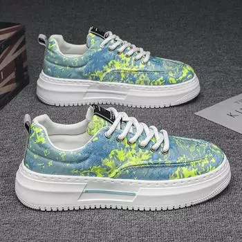 Кроссовки повседневные мужские дизайнерские кроссовки модные повседневные из микрофибры, кожи, холста, дышащие, с увеличенной высотой, на плоской платформе 39