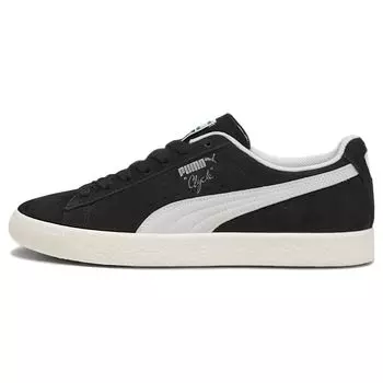 Кроссовки Puma Clyde Hairy Suede - Черные мужские кроссовки Frosted-Ivory 393115-02 43