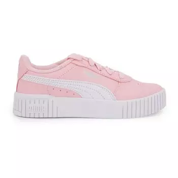 Кроссовки PUMA Kids Carina 2.0 Lace-Up в розовом и белом цвете 29 пастельные розовый