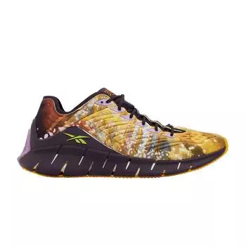 Кроссовки Reebok Kung Fu Panda x Zig Kinetica Fighting Spirit унисекс Gold Marigold Lavish-Purple GZ8641 42