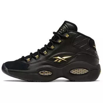 Кроссовки Reebok Question Mid Lux Unisex Black Core-Black Gold-Metallic H01308 40