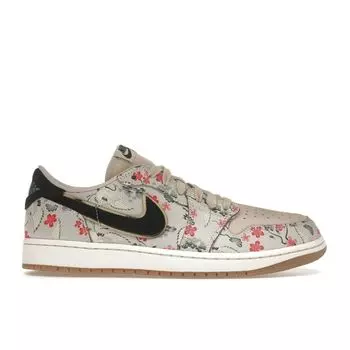 Кроссовки Rui Hachimura x Air Jordan 1 Retro Low OG Cranes Unisex, цвет кремовый, овсяный, нефритовый-дымчатый HV8293-100 42.5