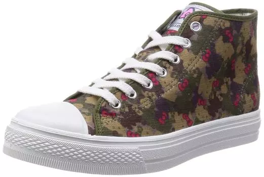 Кроссовки с принтом персонажей SANRIO Sanrio L007 KC41041 [Sanrio] S/R KT-OL (Hello Kitty-Оливка/22.5)