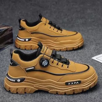 Кроссовки с вращающимися кнопками, мужские повседневные туфли Martin, мужские уличные туфли, осенне-зимние низкие спортивные туфли 2024 года 39